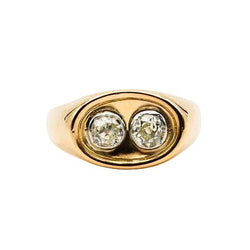 Bague Toi & Moi en or jaune et diamants - Castafiore