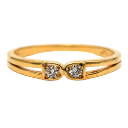 Bague Toi & Moi en or jaune et diamants - Castafiore