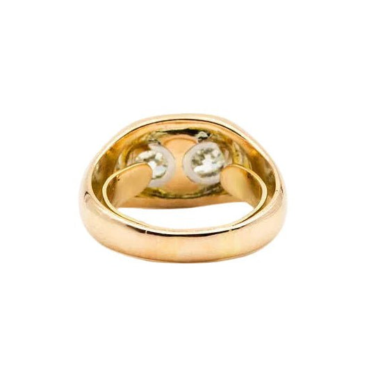 Bague Toi & Moi en or jaune et diamants - Castafiore