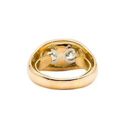 Bague Toi & Moi en or jaune et diamants - Castafiore