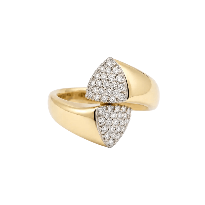 Bague Toi & Moi en or jaune et diamants - Castafiore
