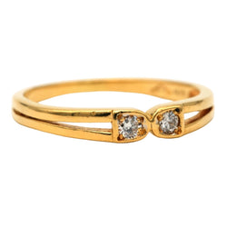 Bague Toi & Moi en or jaune et diamants - Castafiore