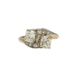 Bague Toi & Moi en or jaune et diamants - Castafiore