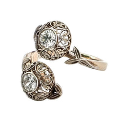 Bague Toi & Moi en or jaune et diamants - Castafiore