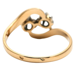 Bague Toi & Moi en or jaune et diamants - Castafiore
