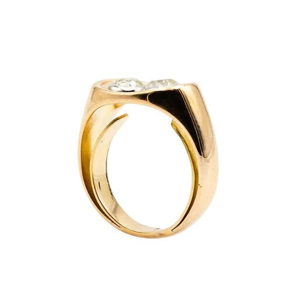 Bague Toi & Moi en or jaune et diamants - Castafiore