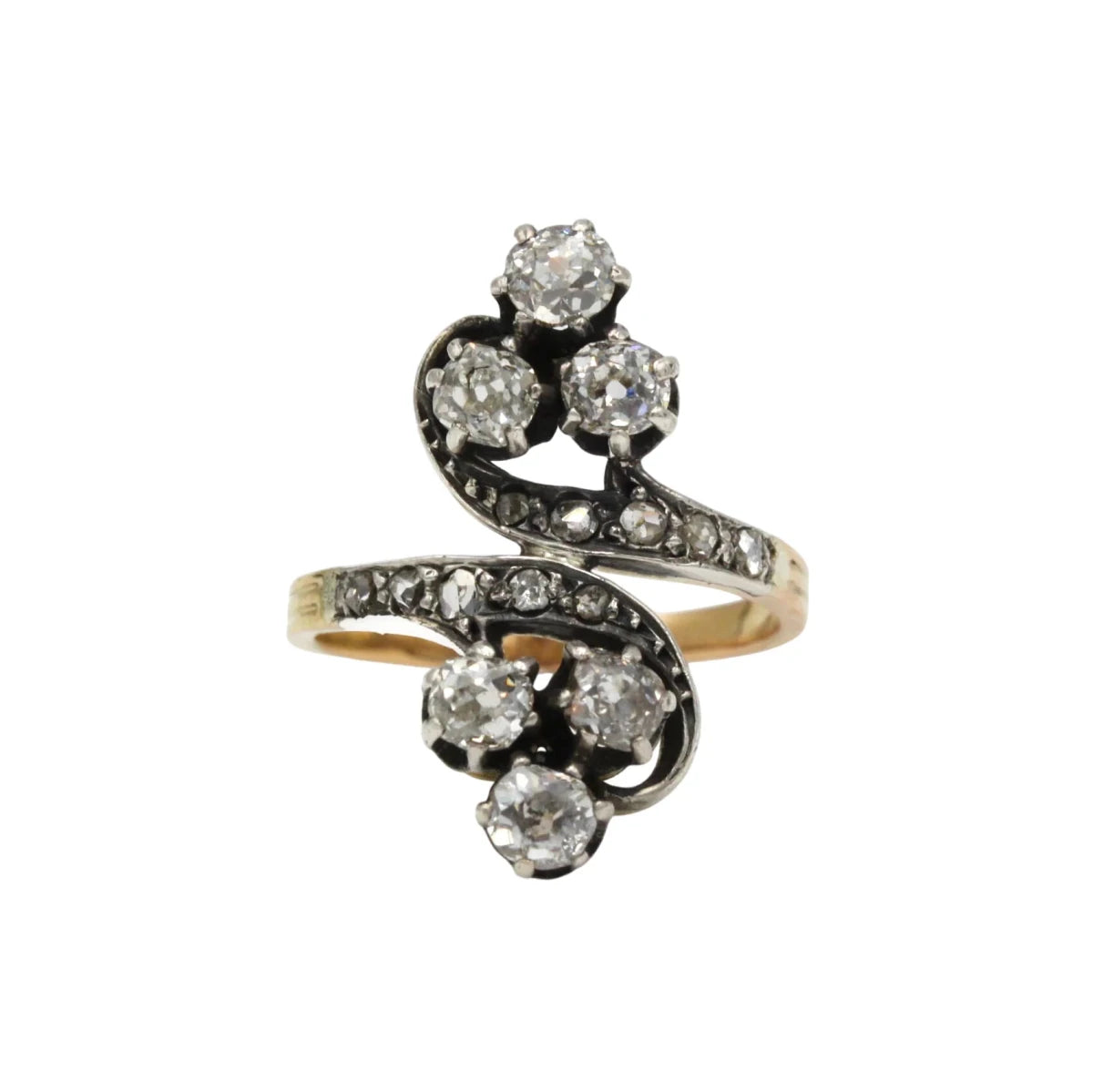 Bague Toi & Moi en or jaune et diamants - Castafiore