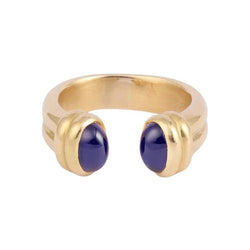 Bague Toi & Moi en or jaune et saphirs - Castafiore