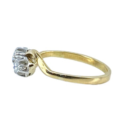 Bague Toi & Moi en or jaune, or blanc et diamants - Castafiore