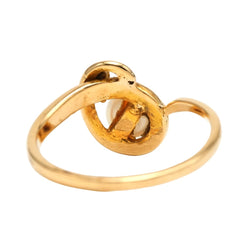 Bague Toi & Moi en or jaune, perle et diamant - Castafiore