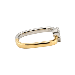 Bague Toi & Moi en or jaune, platine et diamants - Castafiore