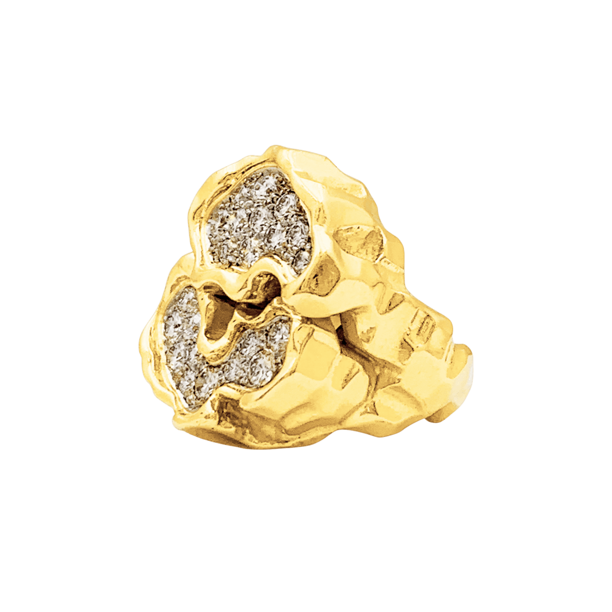 Bague Toi & Moi en or jaune, platine et diamants - Castafiore