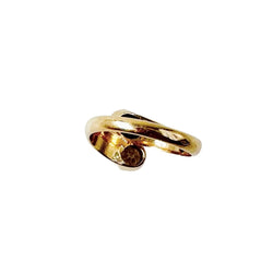 Bague Toi & Moi en or jaune, saphir et diamant - Castafiore