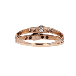 Bague Toi & Moi en or rose et diamants - Castafiore