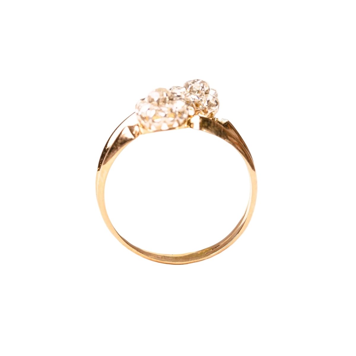 Bague Toi & Moi en or rose, platine et diamants - Castafiore