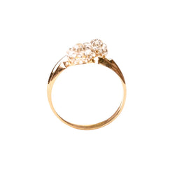 Bague Toi & Moi en or rose, platine et diamants - Castafiore
