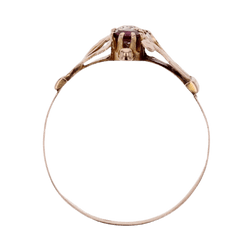 Bague Toi & Moi en or rose, rubis et diamant - Castafiore