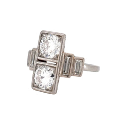 Bague Toi & Moi en platine et diamants - Castafiore