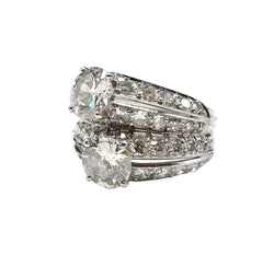 Bague Toi & Moi en platine et diamants - Castafiore