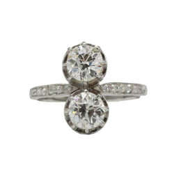 Bague Toi & Moi en platine et diamants - Castafiore
