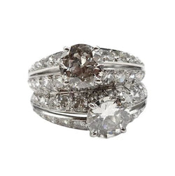 Bague Toi & Moi en platine et diamants - Castafiore
