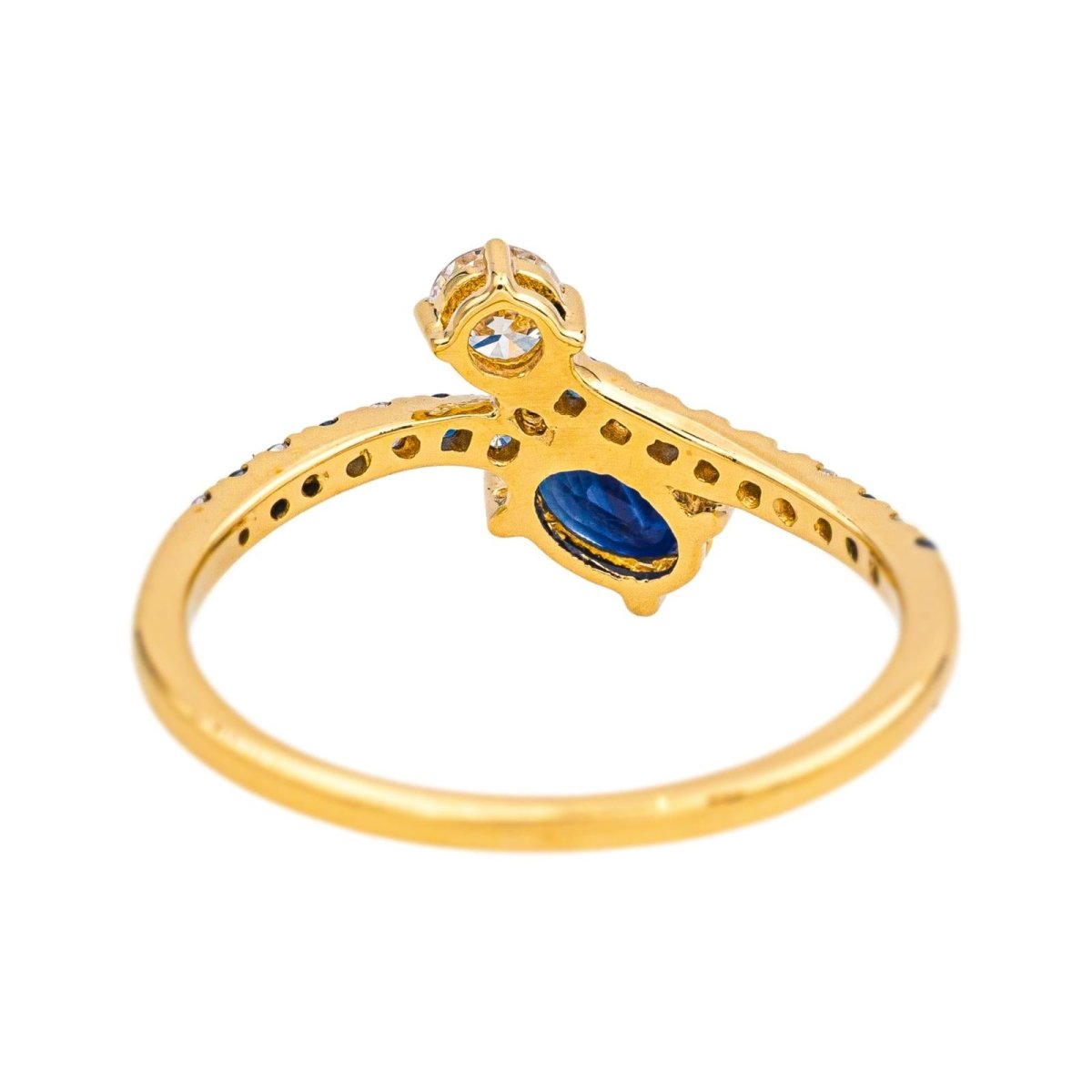 Bague Toi & Moi MAUBOUSSIN "Duo d'amour" en or jaune, saphir et diamants - Castafiore