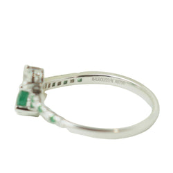 Bague Toi & Moi MAUBOUSSIN "Duo d'espérance" en or blanc, émeraudes et diamant - Castafiore