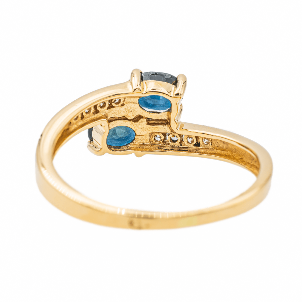 Bague Toi & Moi Or jaune Saphir - Castafiore