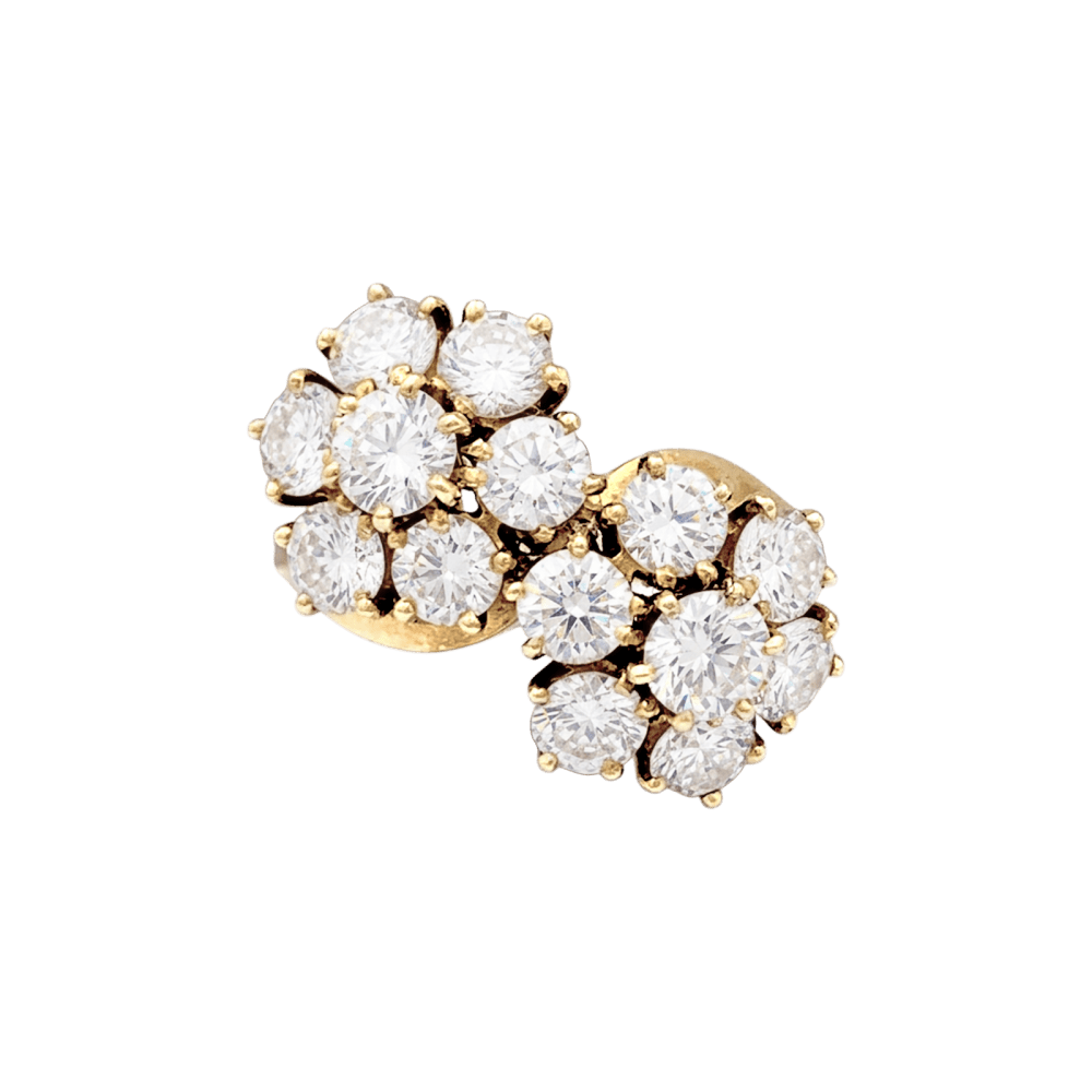 Bague Toi & Moi VAN CLEEF & ARPELS "Fleurs" en or jaune et diamants - Castafiore