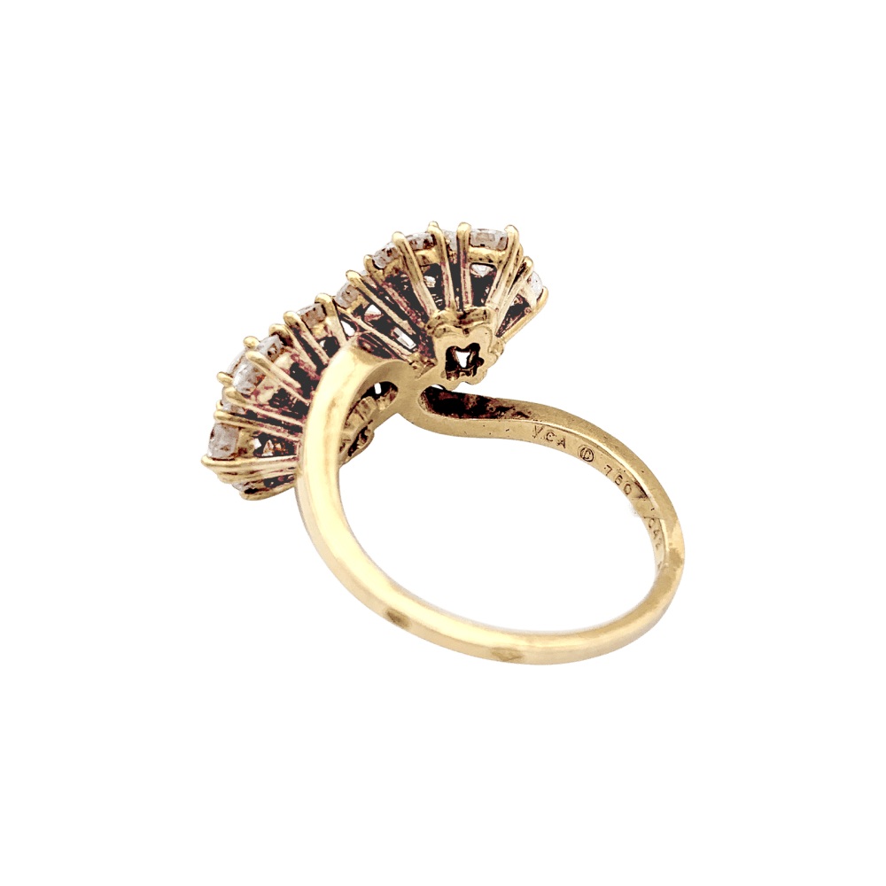 Bague Toi & Moi VAN CLEEF & ARPELS "Fleurs" en or jaune et diamants - Castafiore