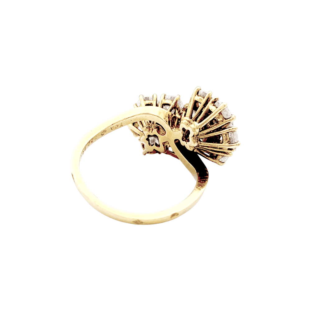 Bague Toi & Moi VAN CLEEF & ARPELS "Fleurs" en or jaune et diamants - Castafiore