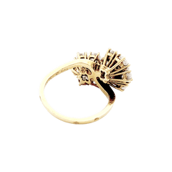 Bague Toi & Moi VAN CLEEF & ARPELS "Fleurs" en or jaune et diamants - Castafiore