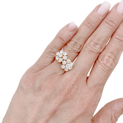 Bague Toi & Moi VAN CLEEF & ARPELS "Fleurs" en or jaune et diamants - Castafiore
