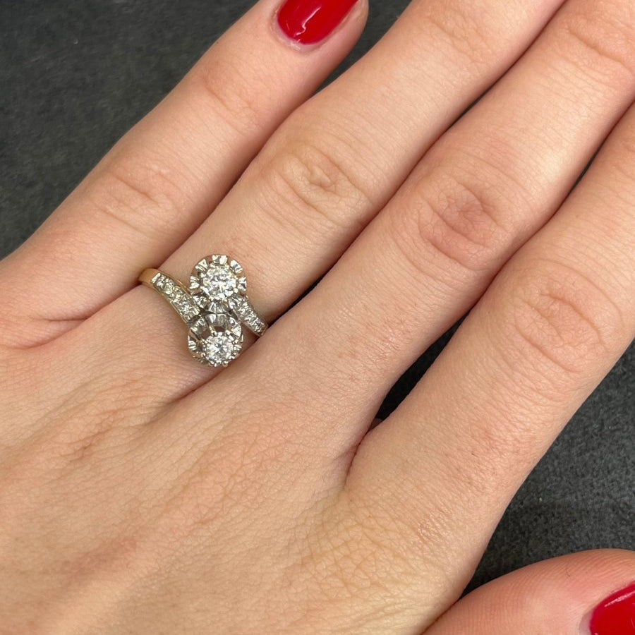 Bague Toi&moi en or 18 k et diamants - Castafiore