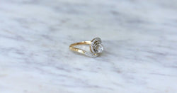 Bague Tourbillon Diamant Or Jaune et Platine - Castafiore
