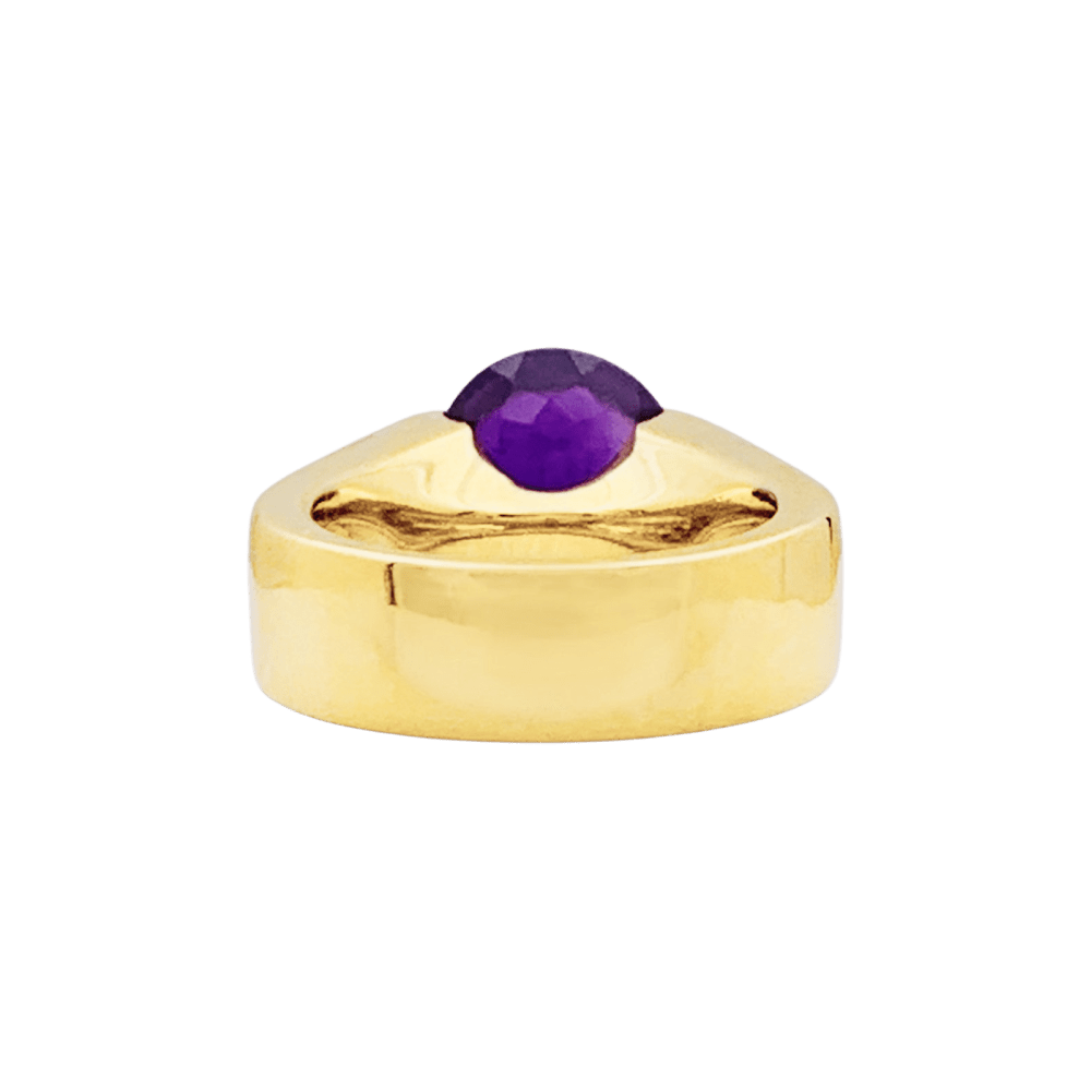Bague Trilogie CARTIER en or jaune, améthyste et diamants - Castafiore
