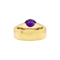 Bague Trilogie CARTIER en or jaune, améthyste et diamants - Castafiore