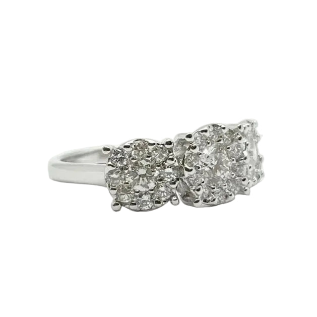 Bague Trilogie en or blanc et diamants - Castafiore