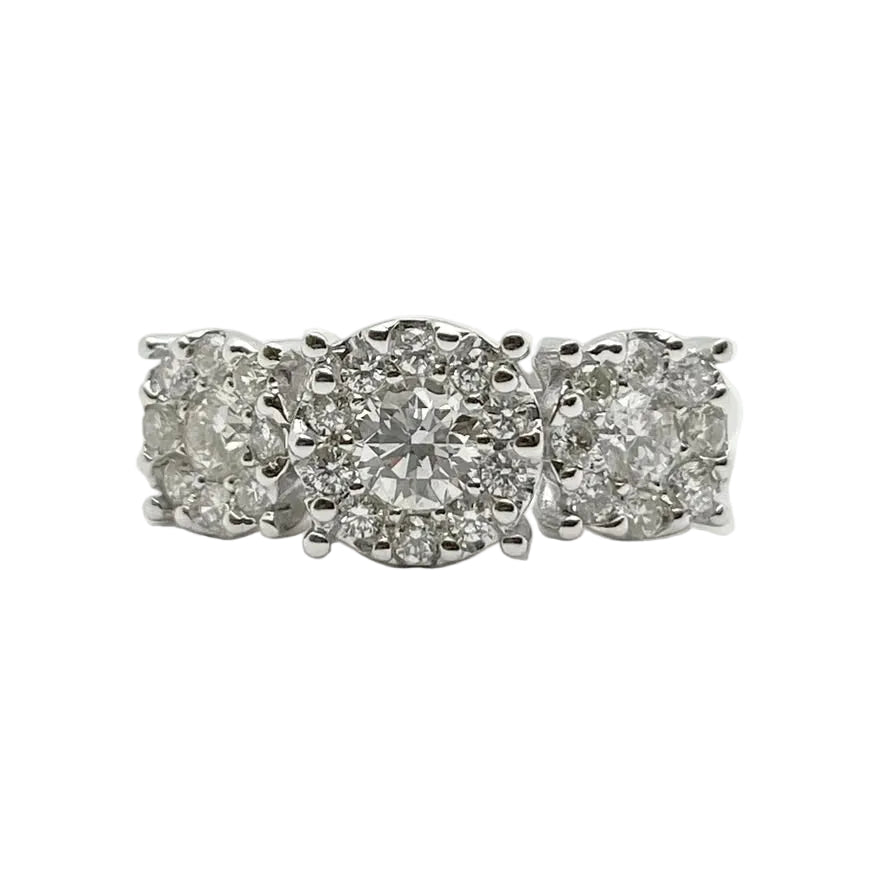Bague Trilogie en or blanc et diamants - Castafiore