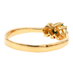 Bague Trilogie en or jaune, émeraude et diamants - Castafiore