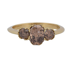 Bague Trilogie en or jaune et diamants - Castafiore