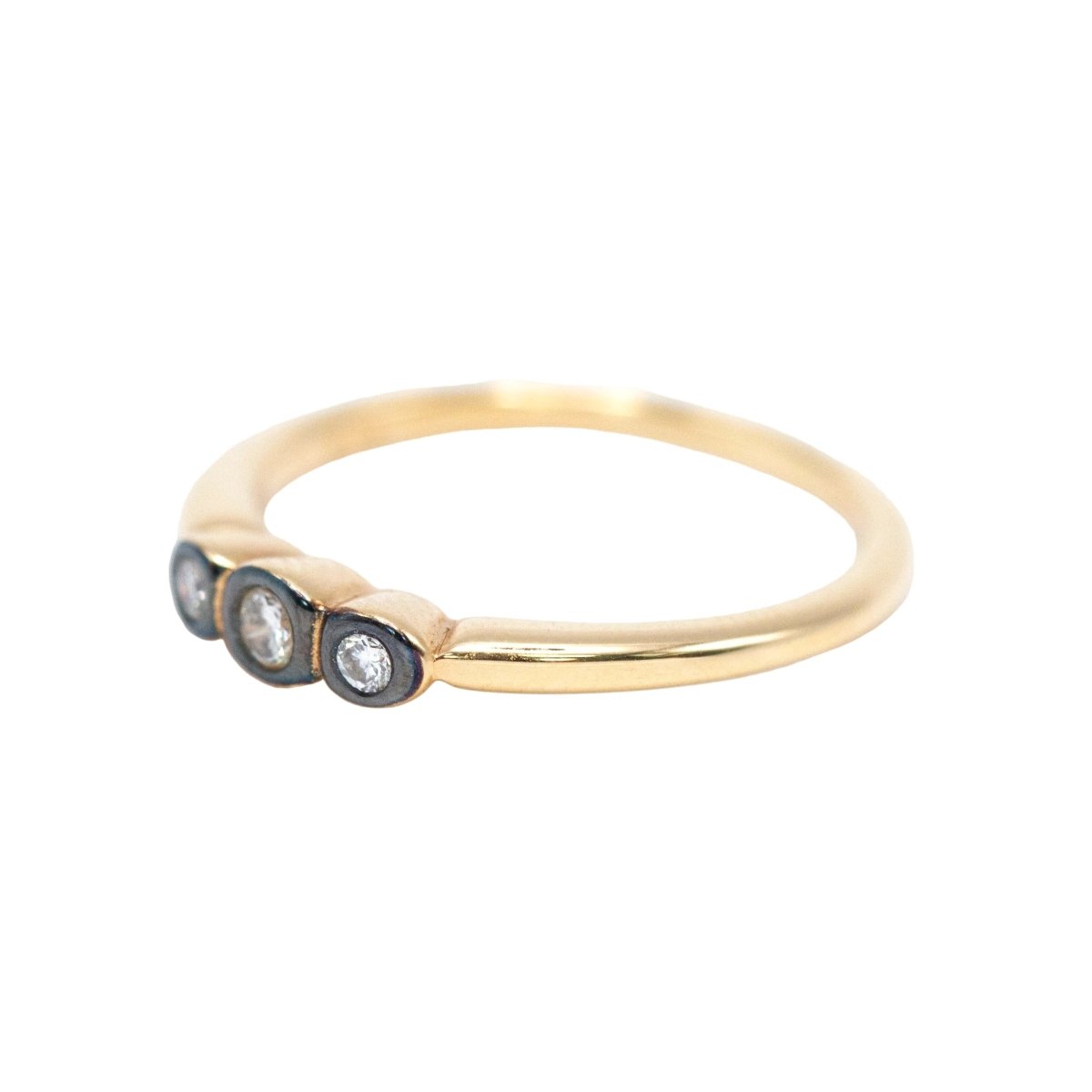 Bague Trilogie en or jaune et diamants - Castafiore