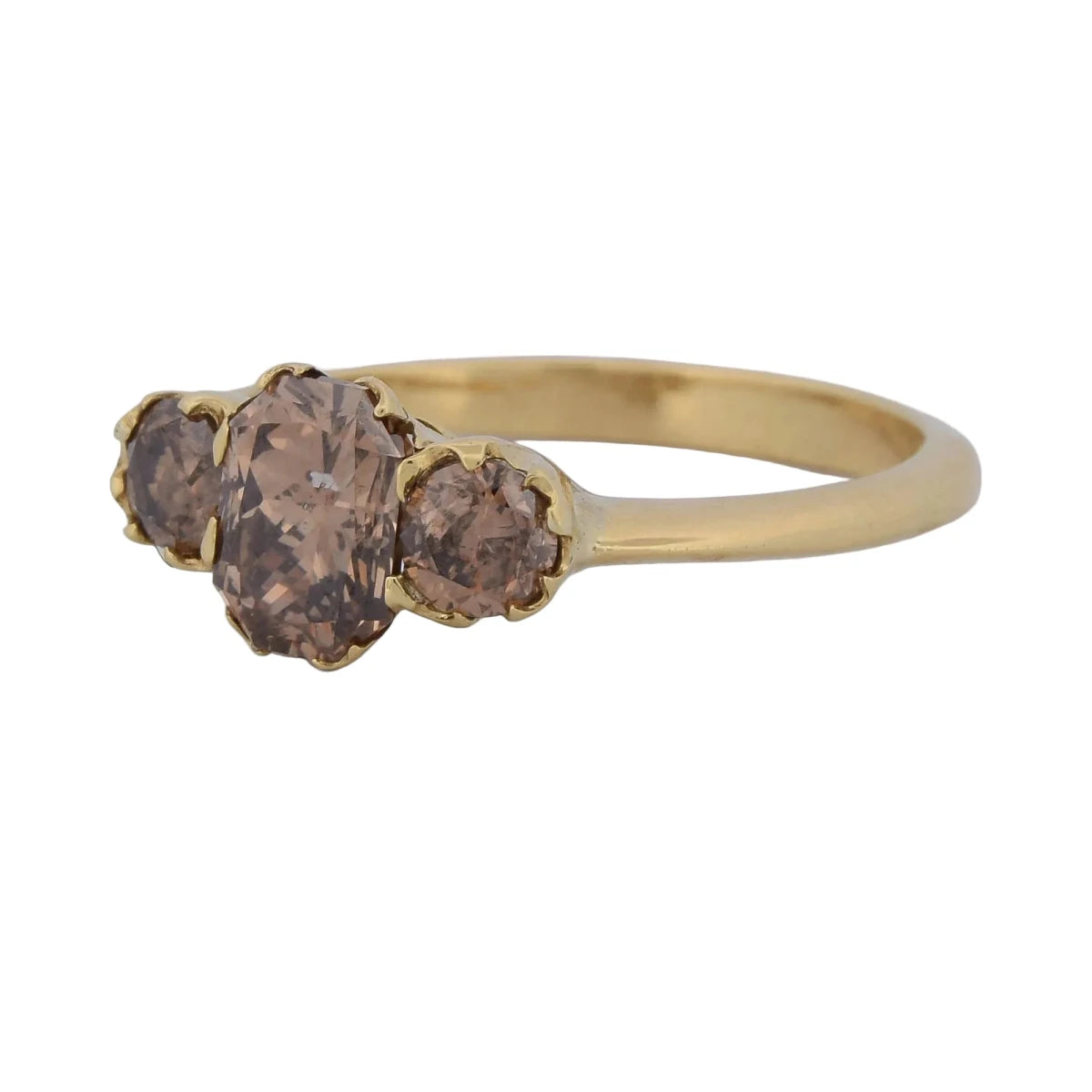 Bague Trilogie en or jaune et diamants - Castafiore