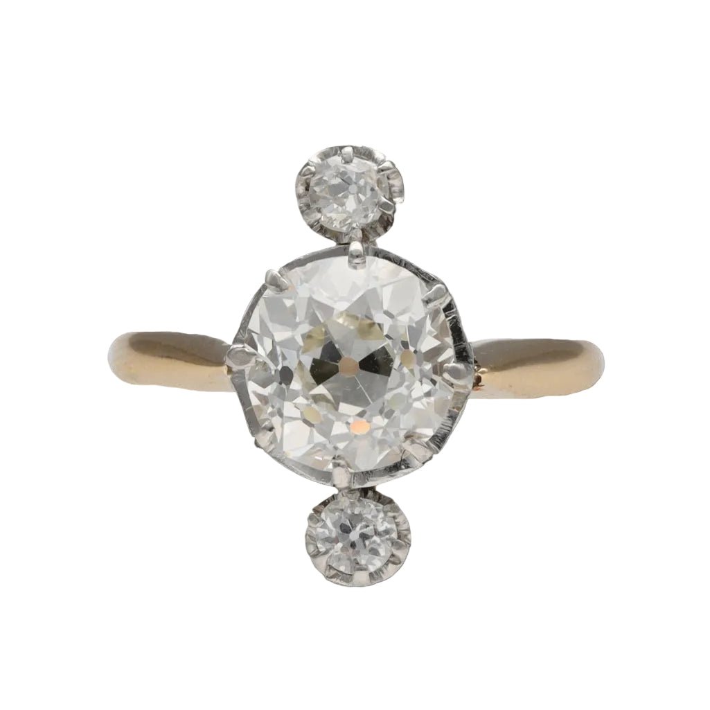 Bague Trilogie en or jaune et diamants - Castafiore