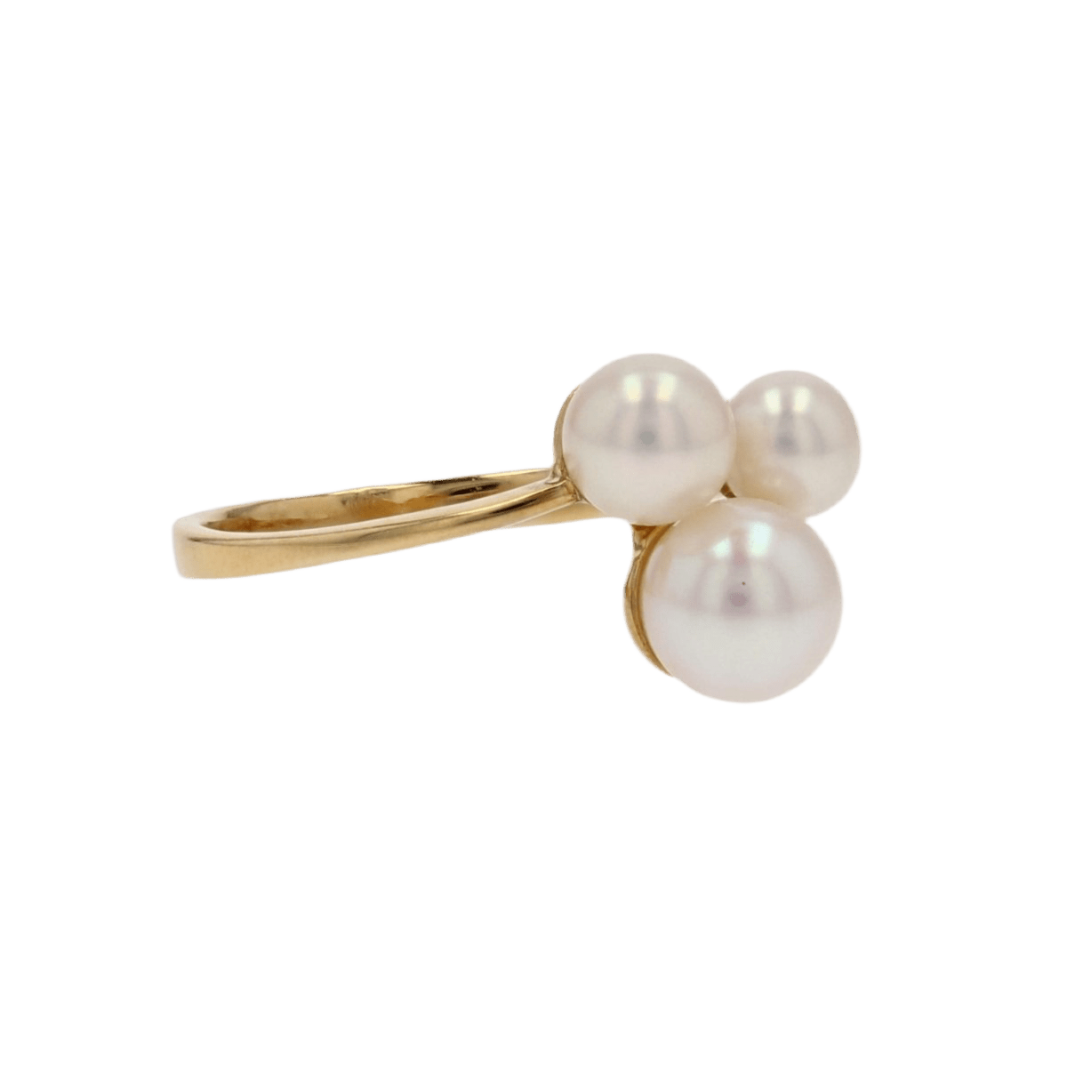 Bague Trilogie en or jaune et perles - Castafiore