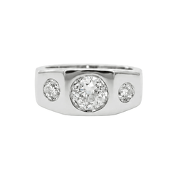 Bague Trilogie en platine et diamants - Castafiore