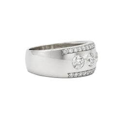Bague Trilogie en platine et diamants - Castafiore