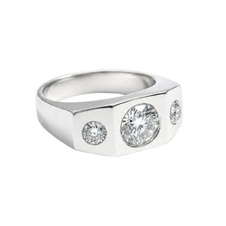 Bague Trilogie en platine et diamants - Castafiore