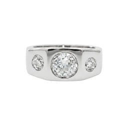 Bague Trilogie en platine et diamants - Castafiore