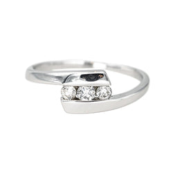 Bague Trilogie Or blanc Diamant - Castafiore